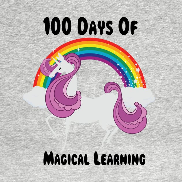 Unicorn 100th Day Of School 100 Days For Girls by macshoptee